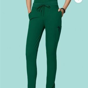Mandala hunter green straight leg scrub pants!